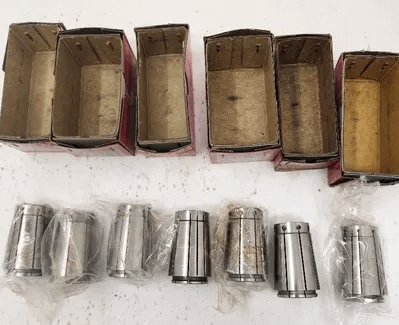 LYNDEX NIKKEN SK 25 METRIC COLLET SET (7 PC) - SIZES 20MM TO 24MM - MACHINE TOOLING