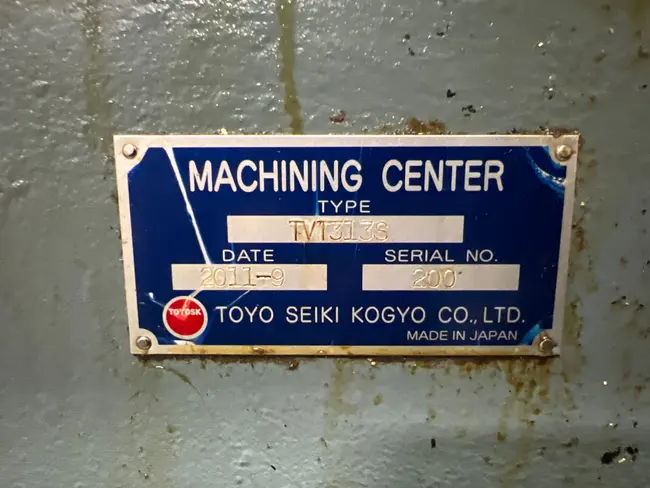 2011 TOYOSK TVT313S VERTICAL MACHINING CENTER - undefined