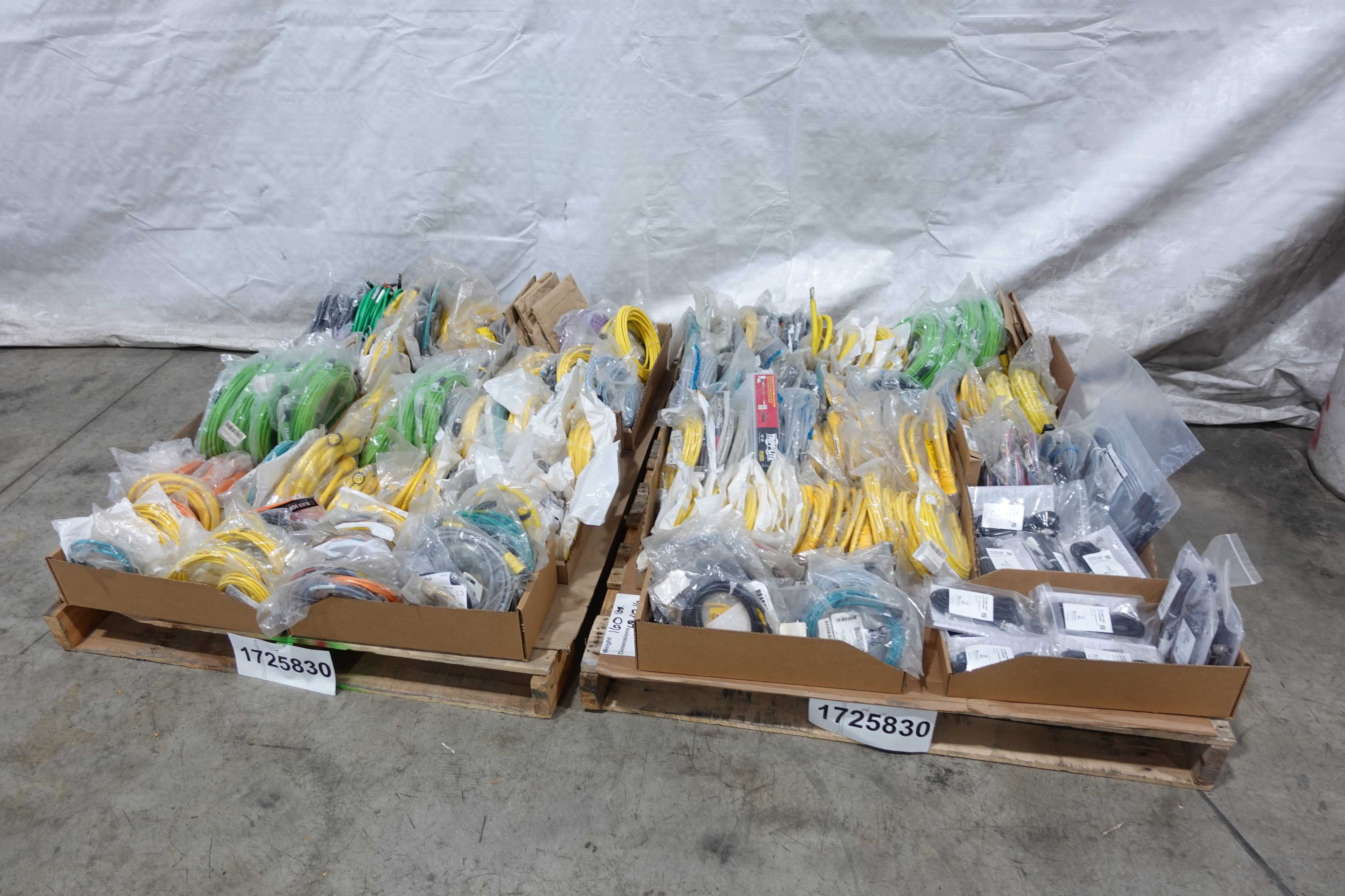 SKU 1725830 - 2 PALLETS OF ASSORTED CORDSET CABLES - CORDSET CABLES