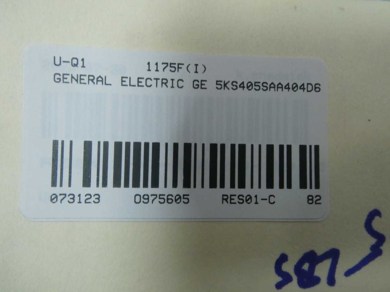 SKU 975605 - GE 5KS405SAA404D6 60HP AC MOTOR - AC MOTOR