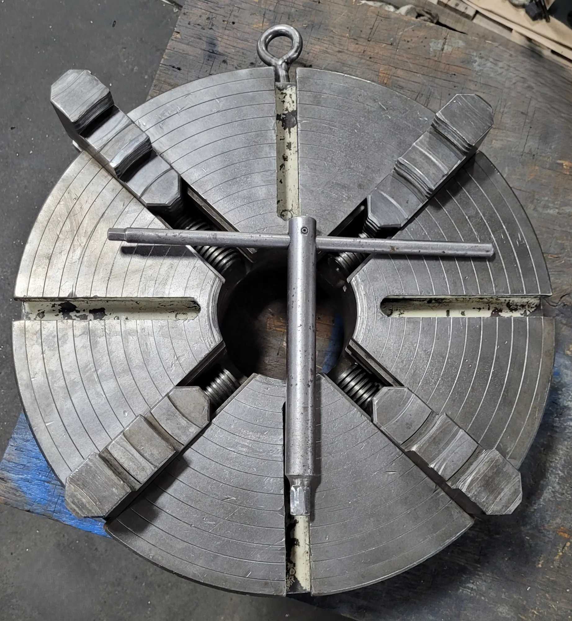 17-1/2IN BISON LATHE CHUCK – 4 JAWS - D1-8 CAMLOCK - MACHINING TOOLING & PARTS