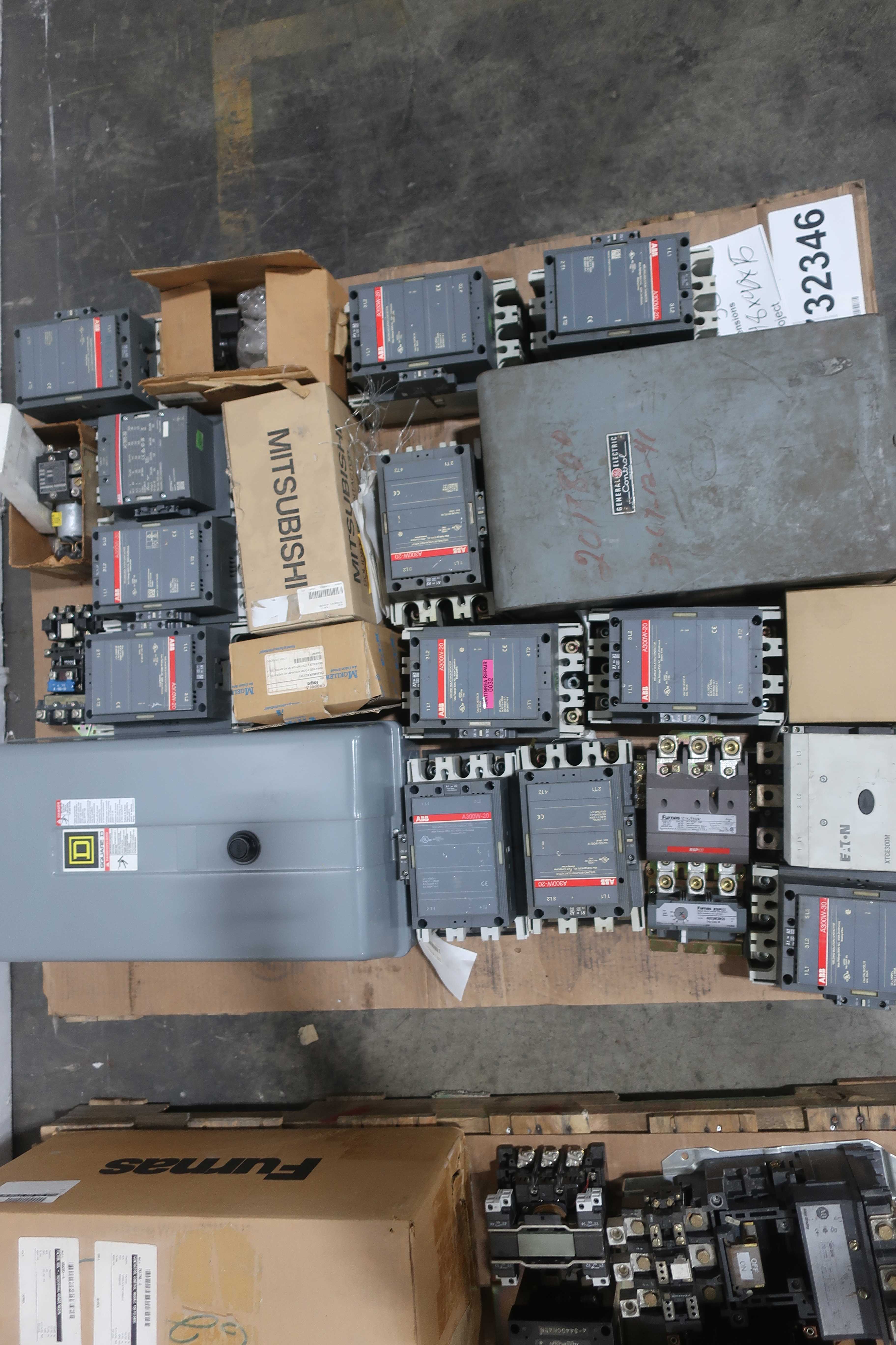 SKU 1732346 - 2 PALLETS OF ASSORTED STARTERS, OVERLOAD RELAYS, AND CONTACTORS - ELECTRICAL COMPONENTS
