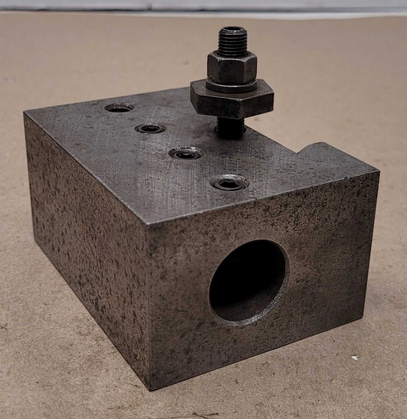 QUICK CHANGE BORING BAR TOOL POST HOLDER 1IN BORE 2H 3L 4W 2.25IN WEDGE - MACHINE TOOLING