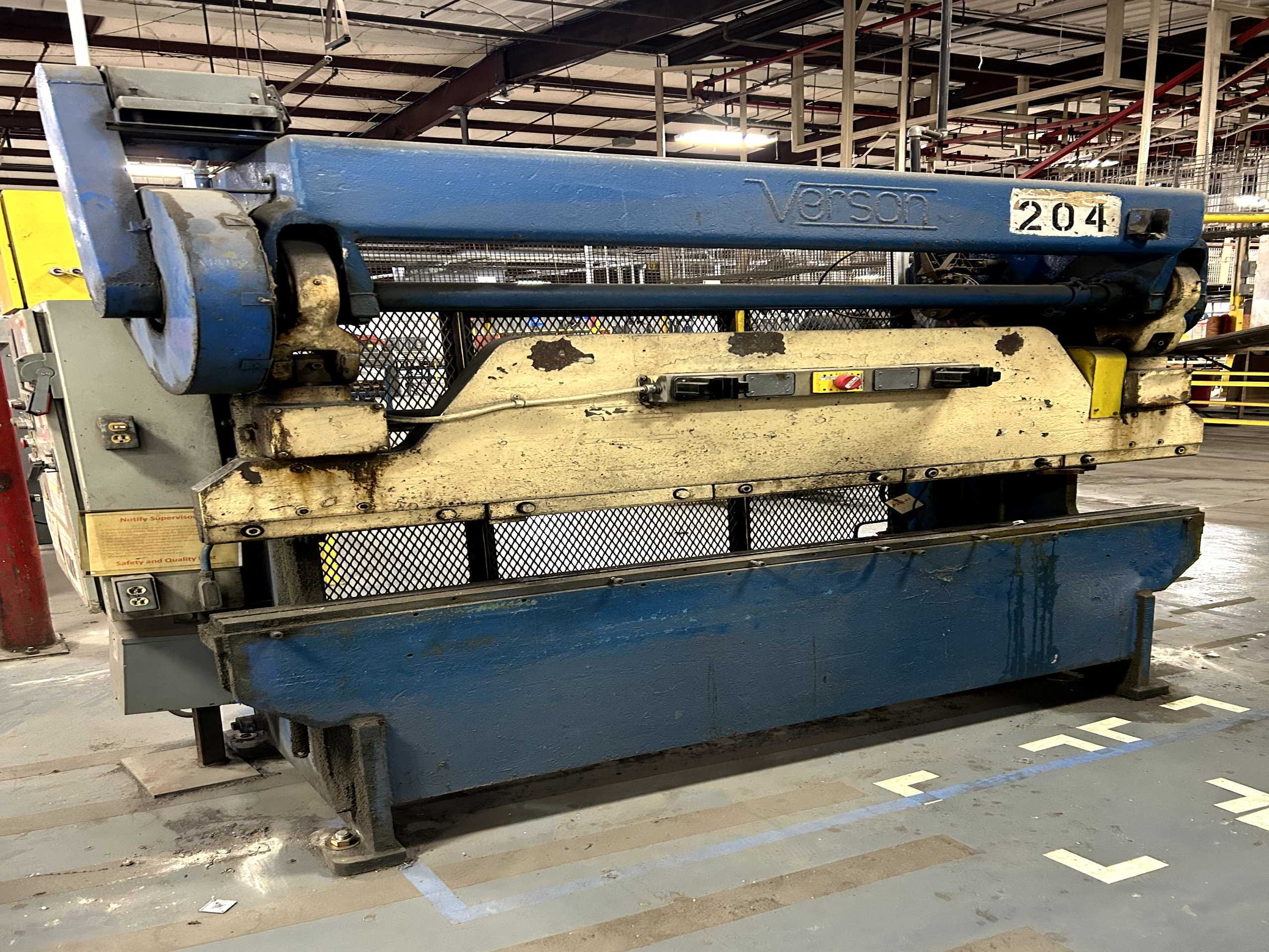 VERSON 2078 JR. PRESS BRAKE 50-TON, 8-FOOT, 40-SPM, 3-HP, 2.5-INCH-STROKE, 230/460V - PRESS BRAKES