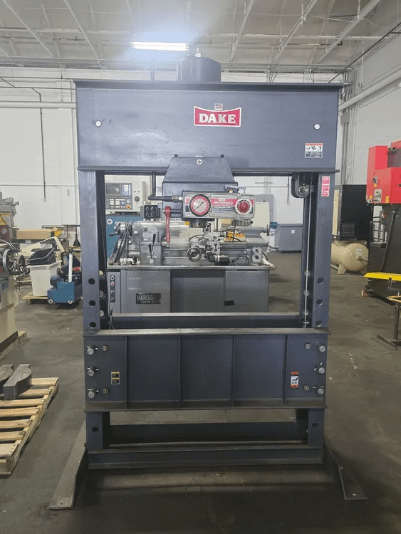2007 DAKE 6-650 H-FRAME SHOP PRESS 150T, 16" RAM TRAVEL, 48" UPRIGHT W, 90-125 PSI - HYDRAULIC PRESSES