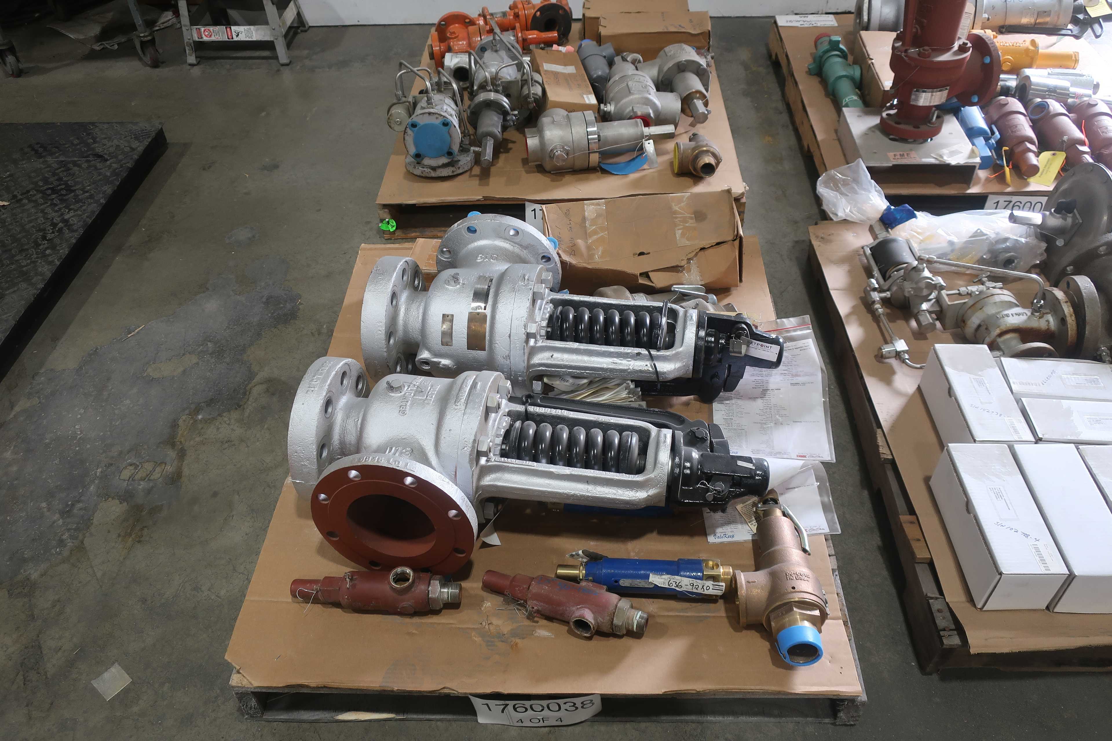 SKU 1760038 - 4 PALLETS OF ASSORTED RELIIEF VALVES - RELIEF VALVE