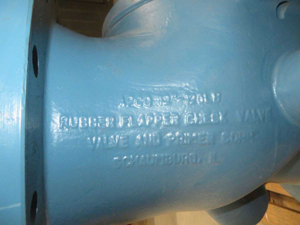 APCO 12"-126LB RUBBER FLAPPER CHECK VALVE - CHECK VALVE