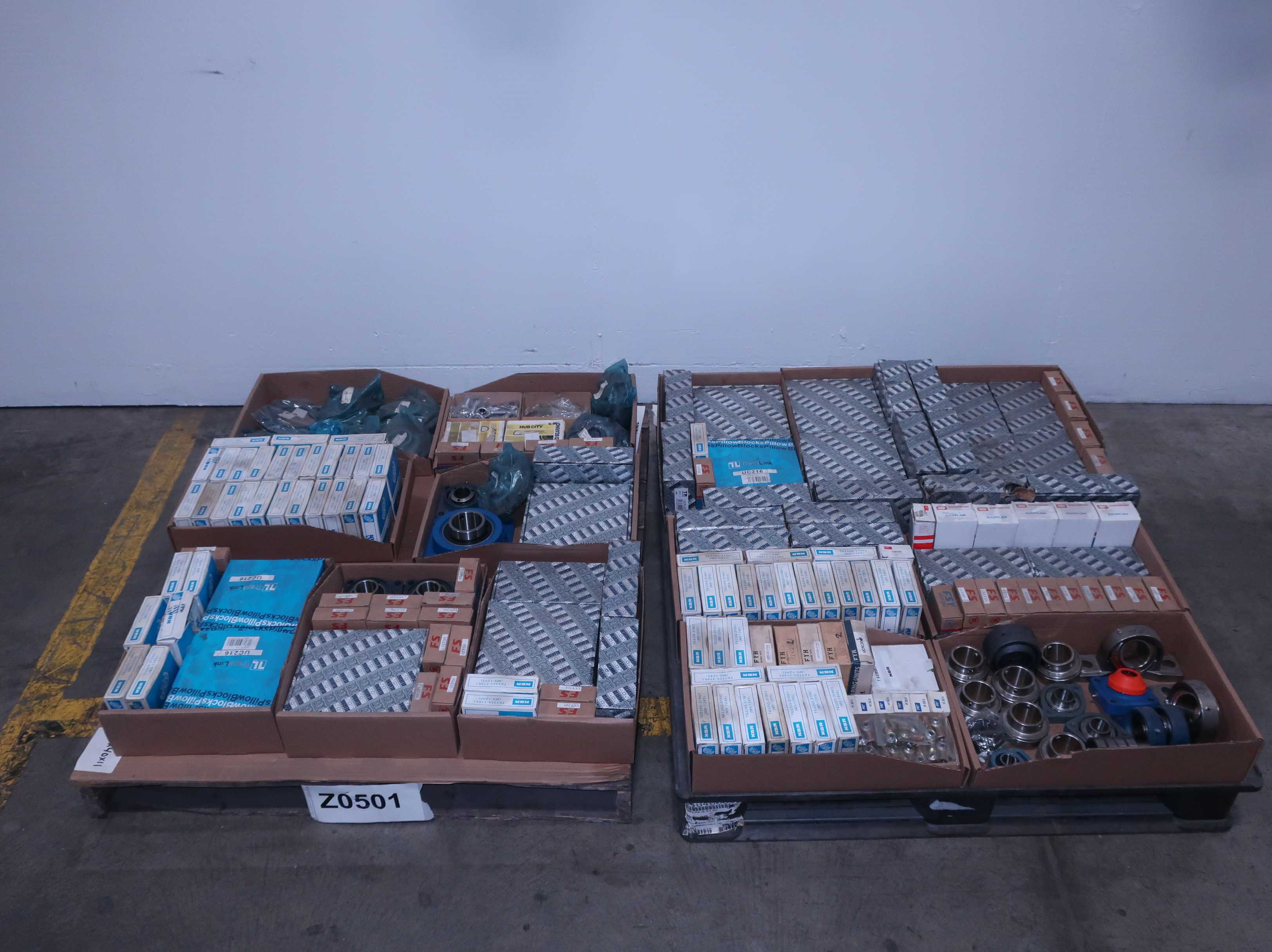2 PALLETS OF ASSORTED BEARINGS - BEARINGS