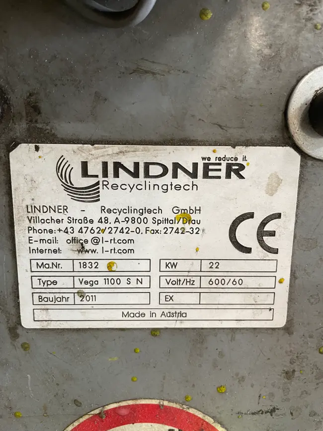 LINDNER VEGA 1100 SN SHREDDER - undefined