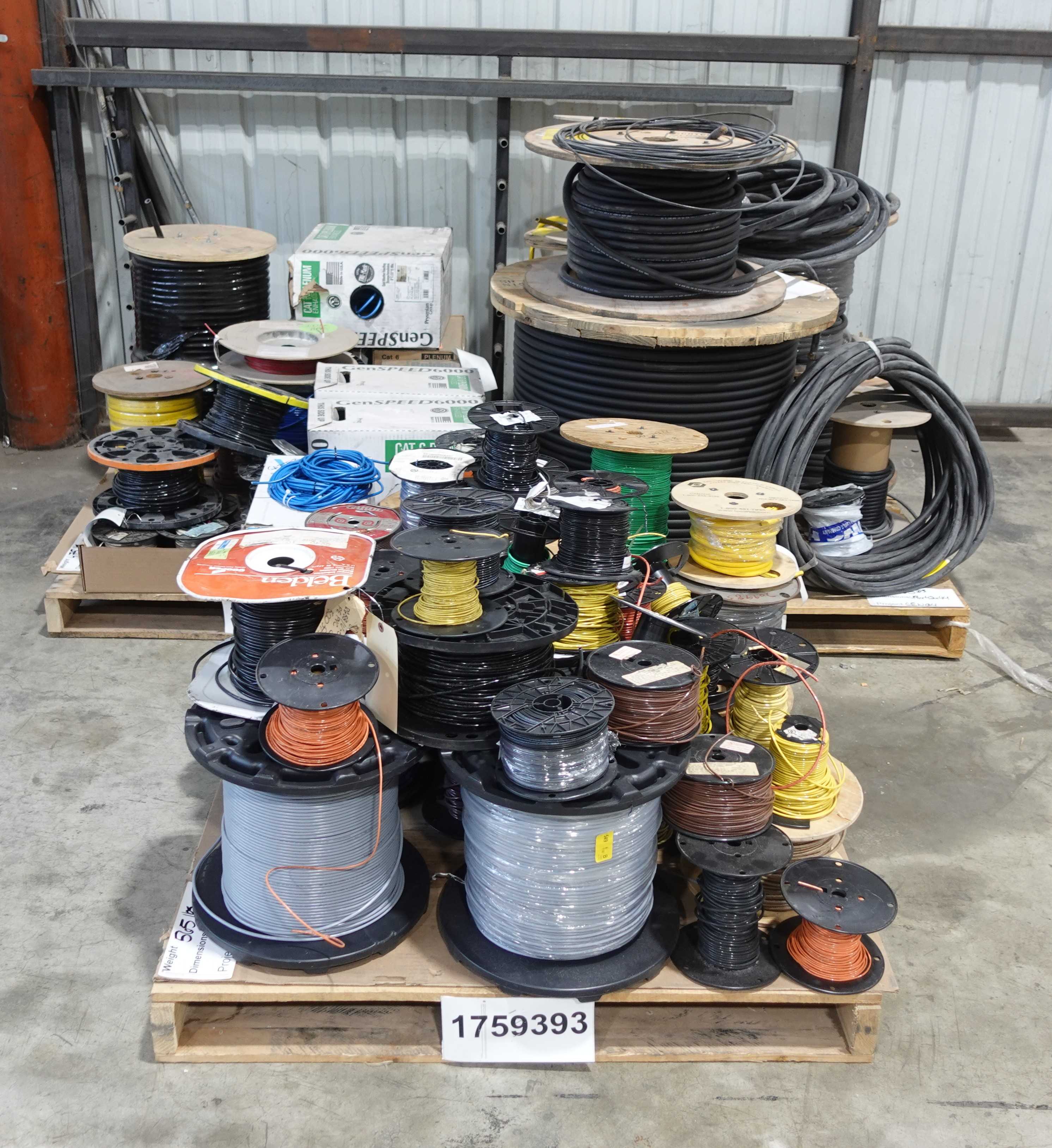 SKU 1759393 - 3 PALLETS OF ASSORTED INSULATED WIRE - WIRE