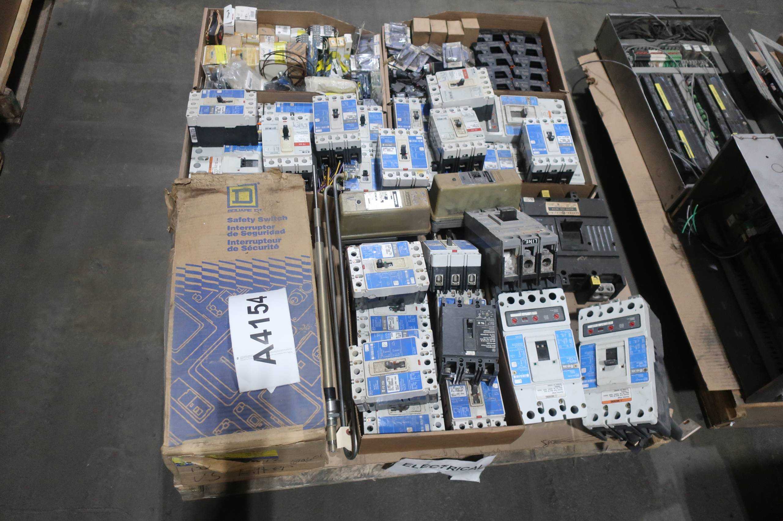4 PALLETS OF ASSORTED ELETRICAL - ELECTRICAL COMPONENTS