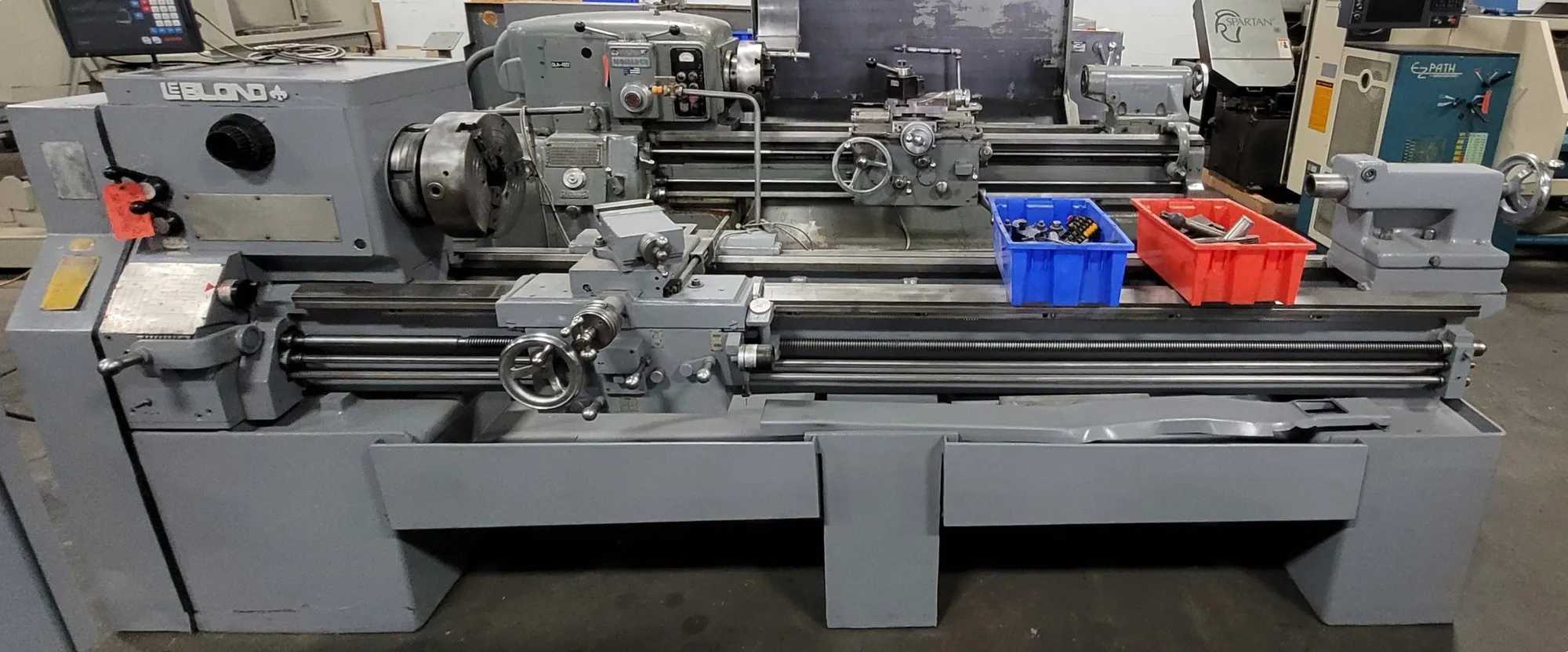 LEBLOND MAKINO REGAL 19 SERVO SHIFT ENGINE LATHE, 20" SWING, 82" CC, 3" BORE, 12" CHUCK, DRO - MANUAL LATHES