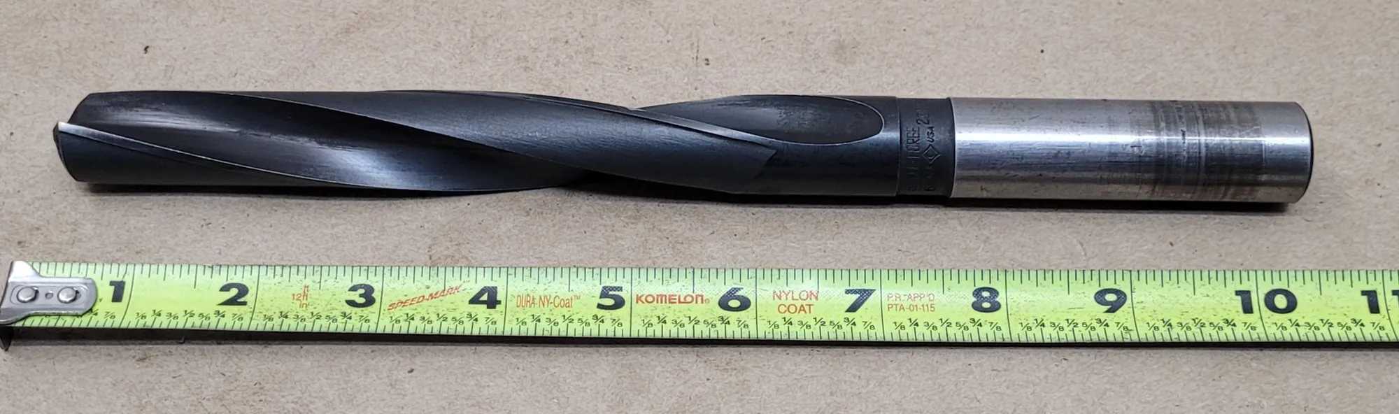 CLE-FORGE 55/64-INCH HSS TWIST DRILL, 10.5" OAL, 7" FLUTE, 0.85" SHANK DIAMETER, 3" SHANK - MACHINE TOOLING