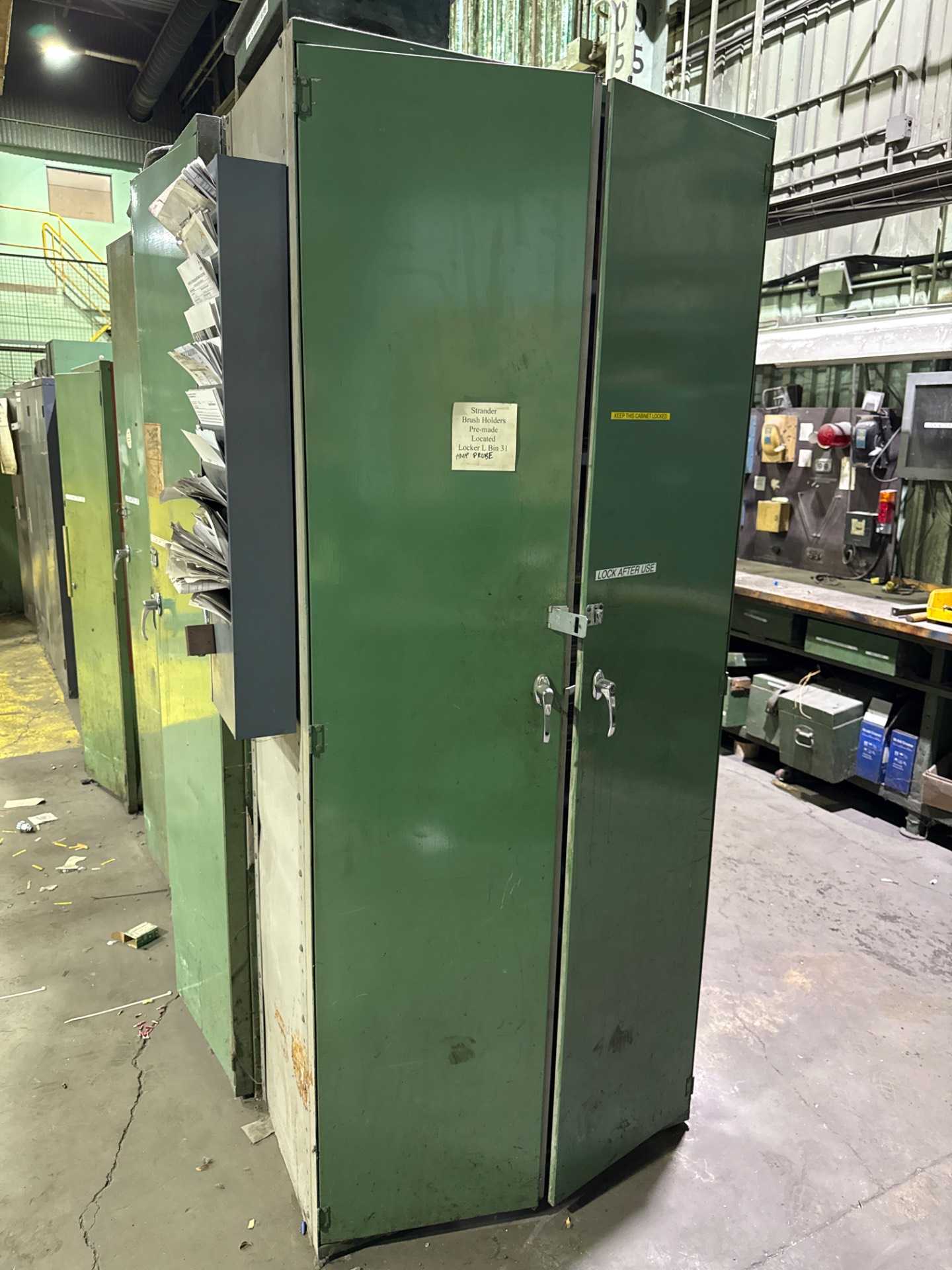 BULK QTY OF STORAGE CABINETS WITH CONTENTS - FREE STANDING STORAGE CABINET
