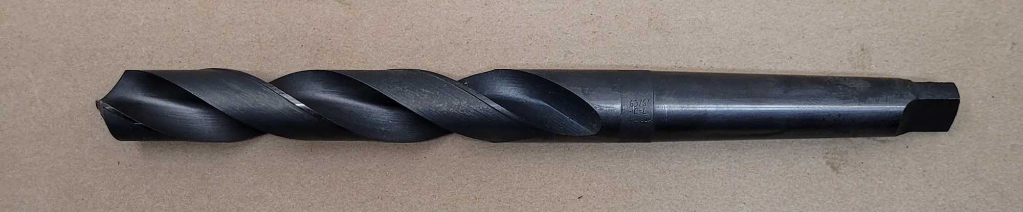 CLEVELAND 63/64" HSS DRILL BIT, 3MT TAPER SHANK - MACHINE TOOLING