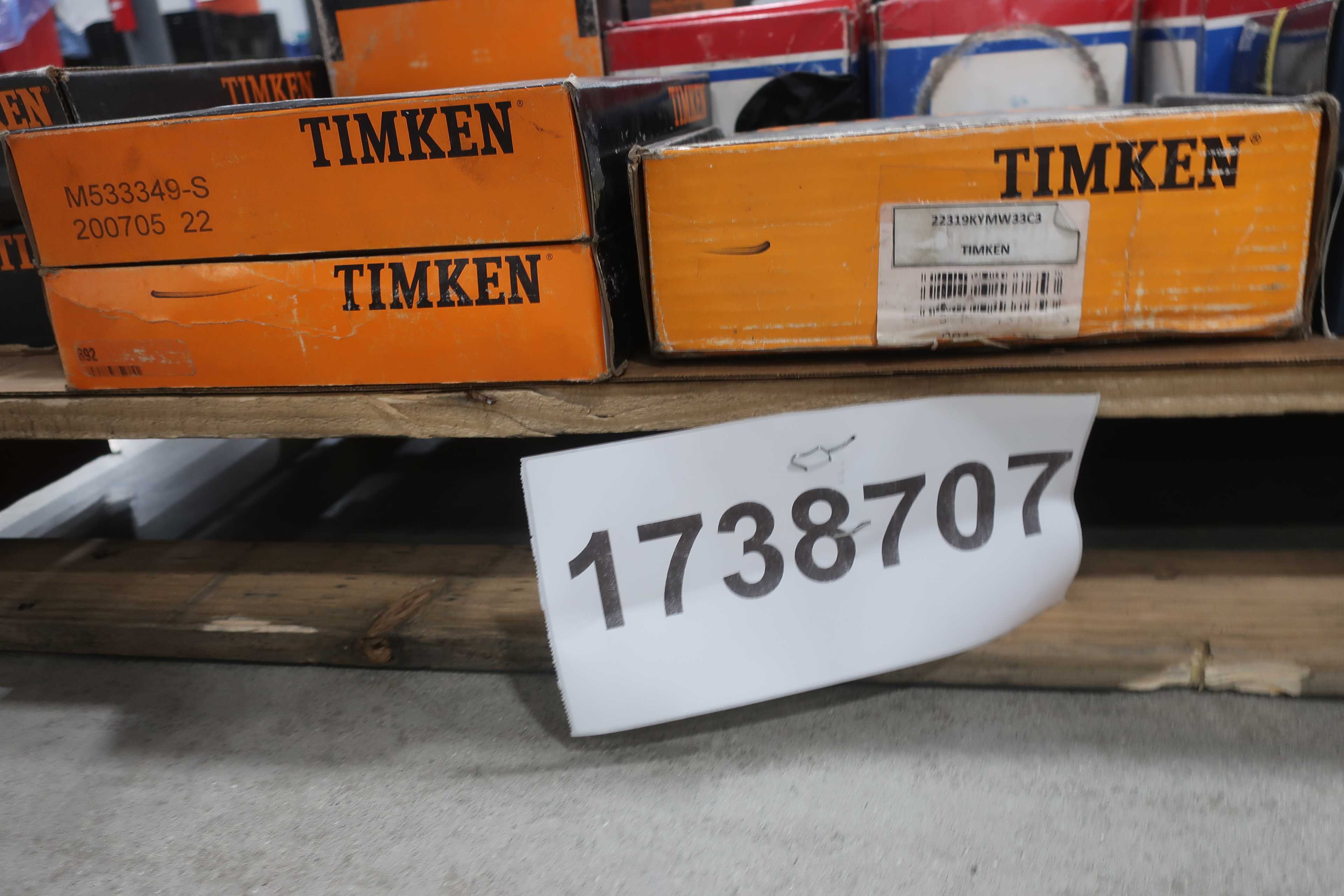 SKU 1738707 - PALLET OF ASSORTED BEARINGS, TIMKEN, SKF, RHP, NSK, NTN, SNR - BEARINGS