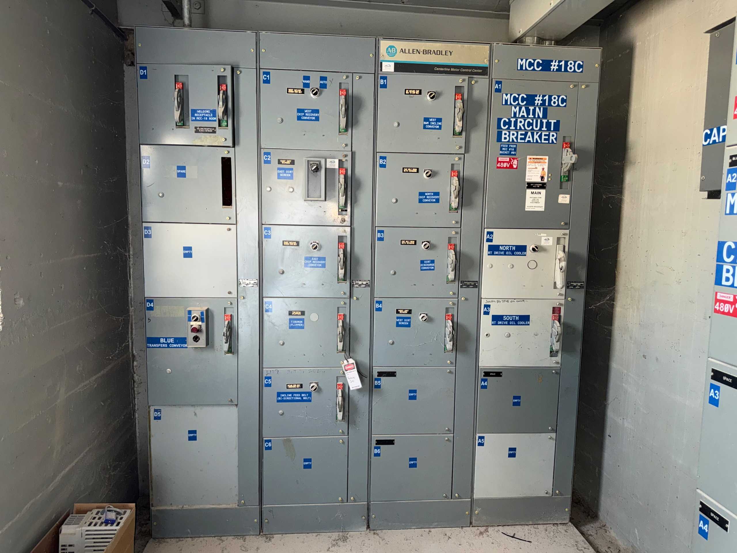 CONTENTS OF ELECTRICAL ROOM - MOTOR CONTROL CENTERS