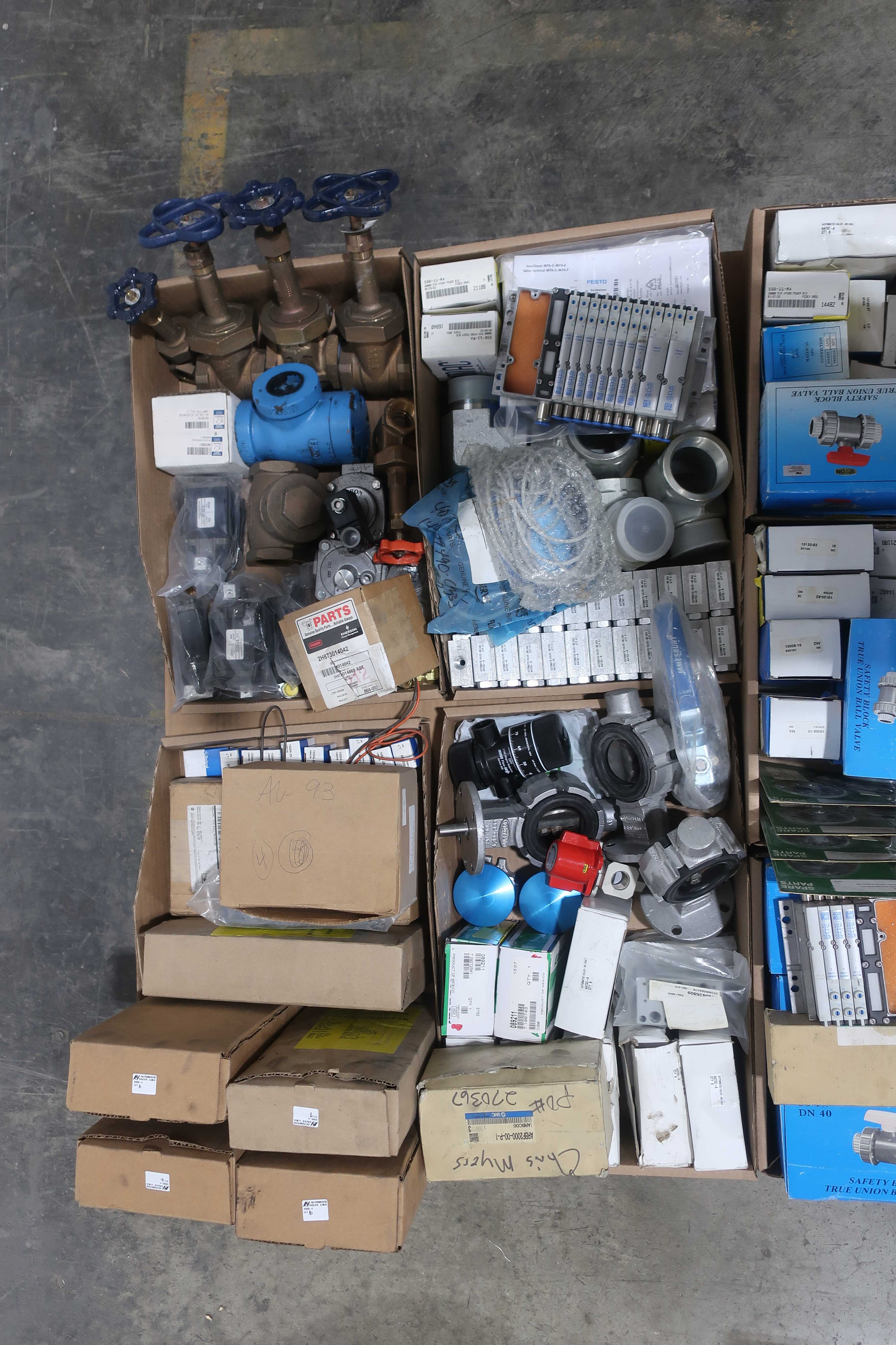 SKU 1742297 - 3 PALLETS OF ASSORTED VALVES AND REPLACEMENT PARTS - VALVE PARTS & ACCESSORIES
