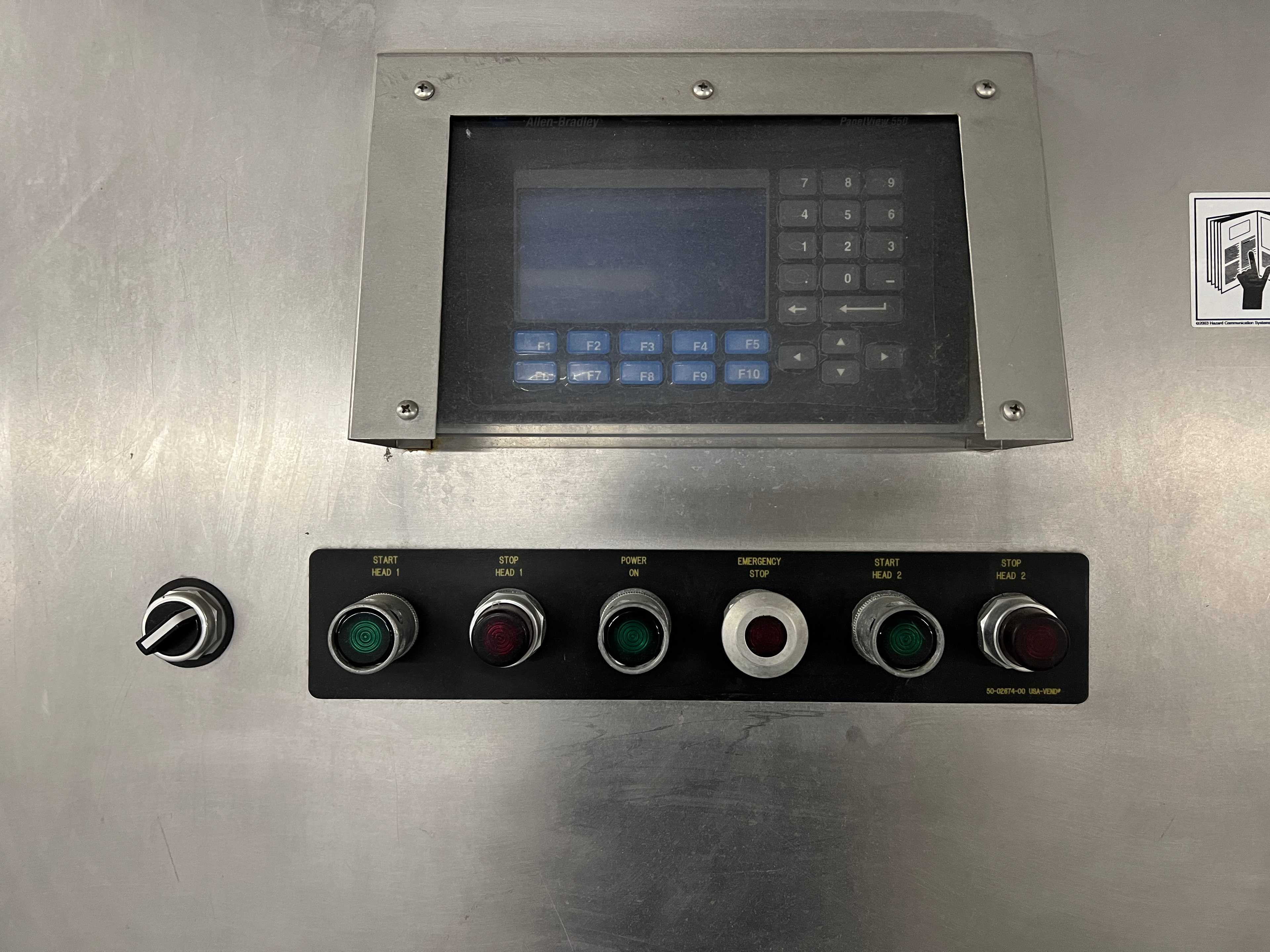 2000 MULTI-FILL MPFS-120-2 OPERATOR INTERFACE PANEL - OPERATOR INTERFACE PANELS