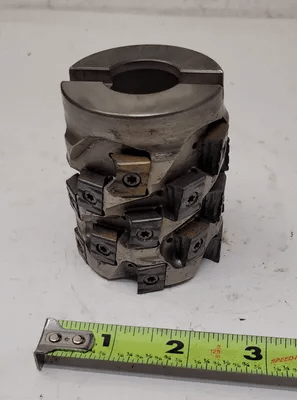 INGERSOLL SHELL MILL, 3IN DIAMETER, 2.5IN BORE, 5 FLUTE, 90 DEG CUTTING EDGE ANGLE - MACHINE TOOLING