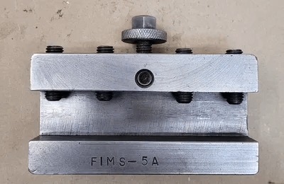 FIMS 5A TOOL HOLDER, WIDTH: 1-3/8”, LENGTH: 6”, HEIGHT: 3-1/4”, GAP: 1-1/4” - MACHINE TOOLING