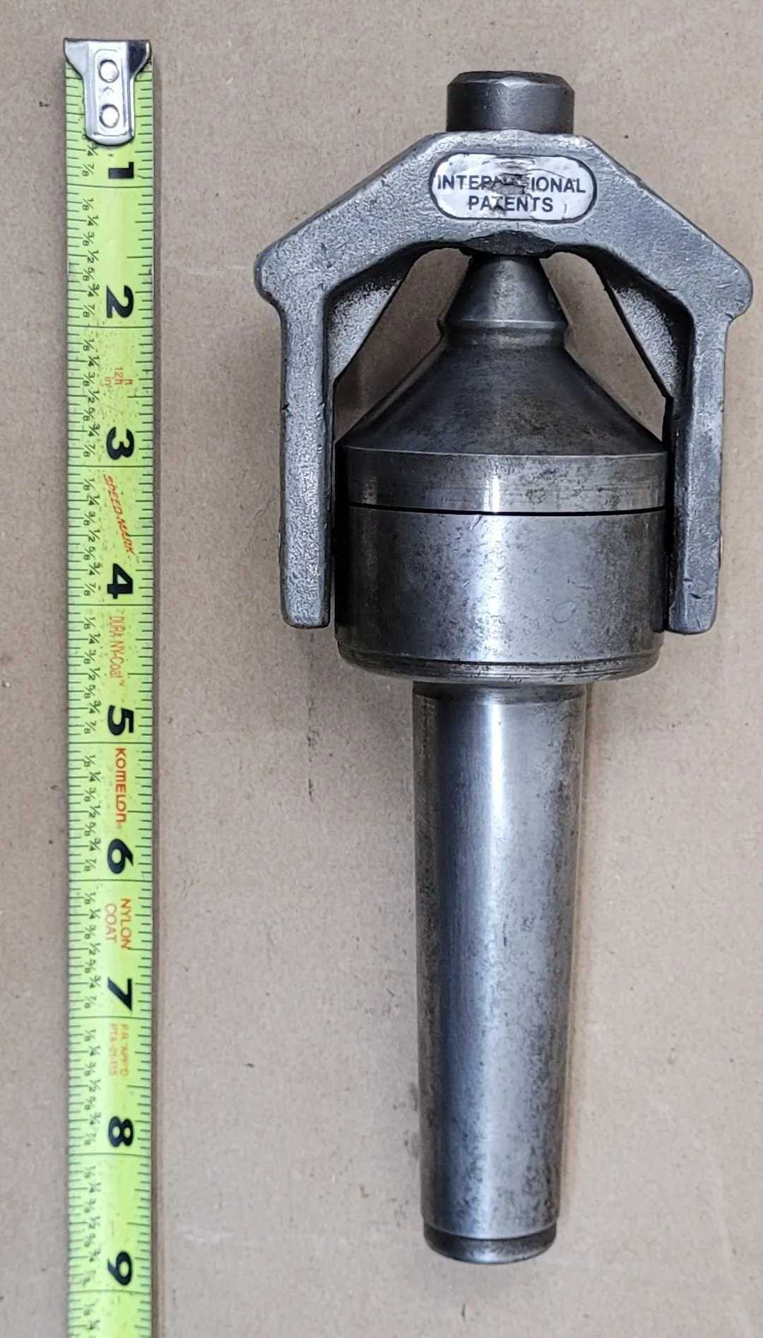 INTERNATIONAL PATENTS 4MT LIVE CENTER, OAL: 8IN, #4 MORSE TAPER - MACHINE TOOLING