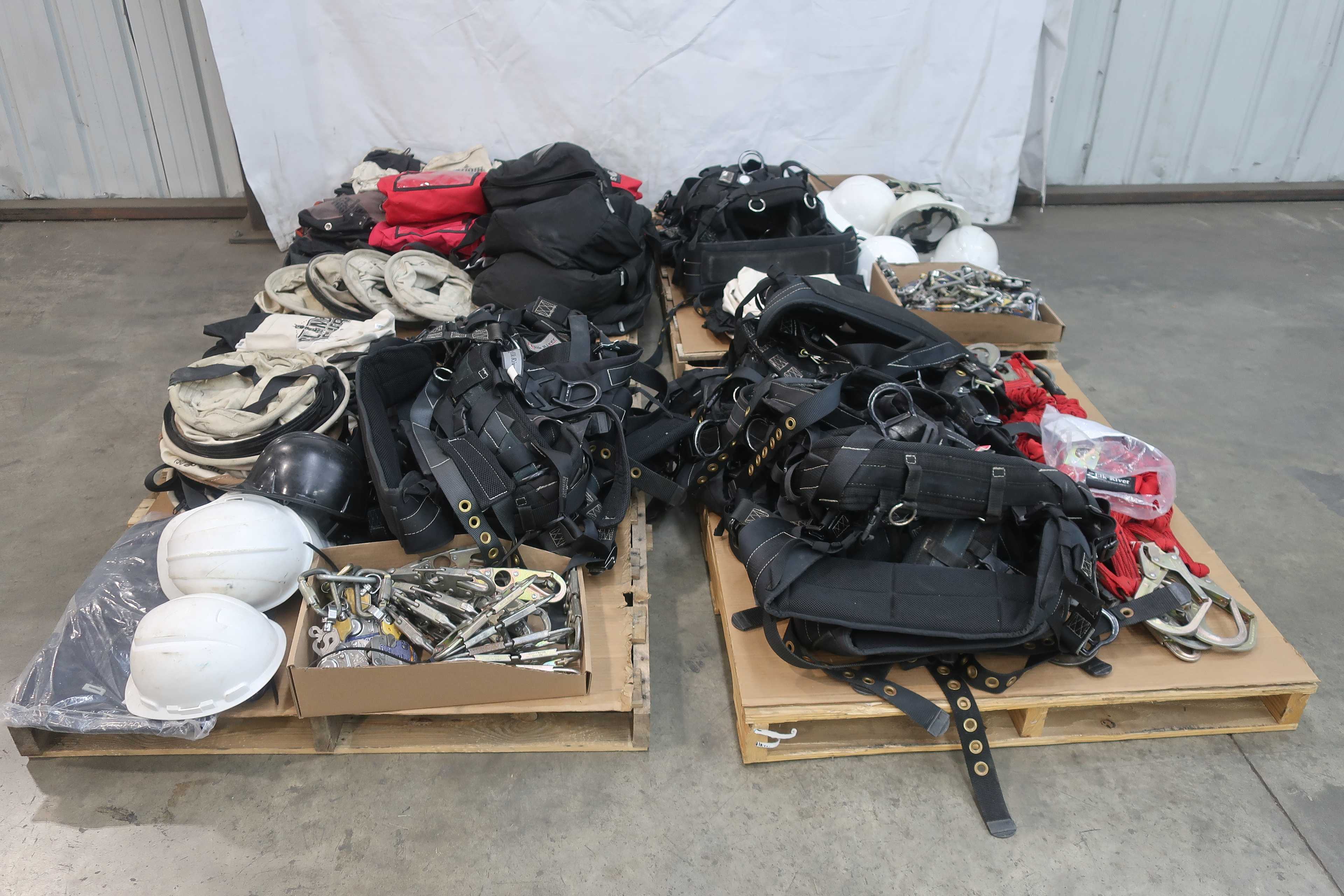 4 PALLETS OF ASSORTED RIGGING AND CLIMBING SUPPLIES