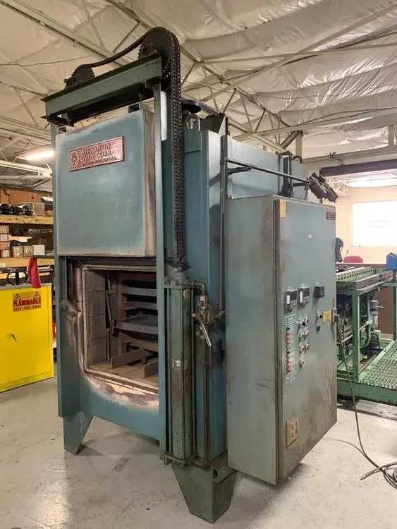 WISCONSIN OVEN SDB-436-12G GAS BATCH FURNACE 1250F 24X36X18H 185KBTU 480V - TEMPERING FURNACE