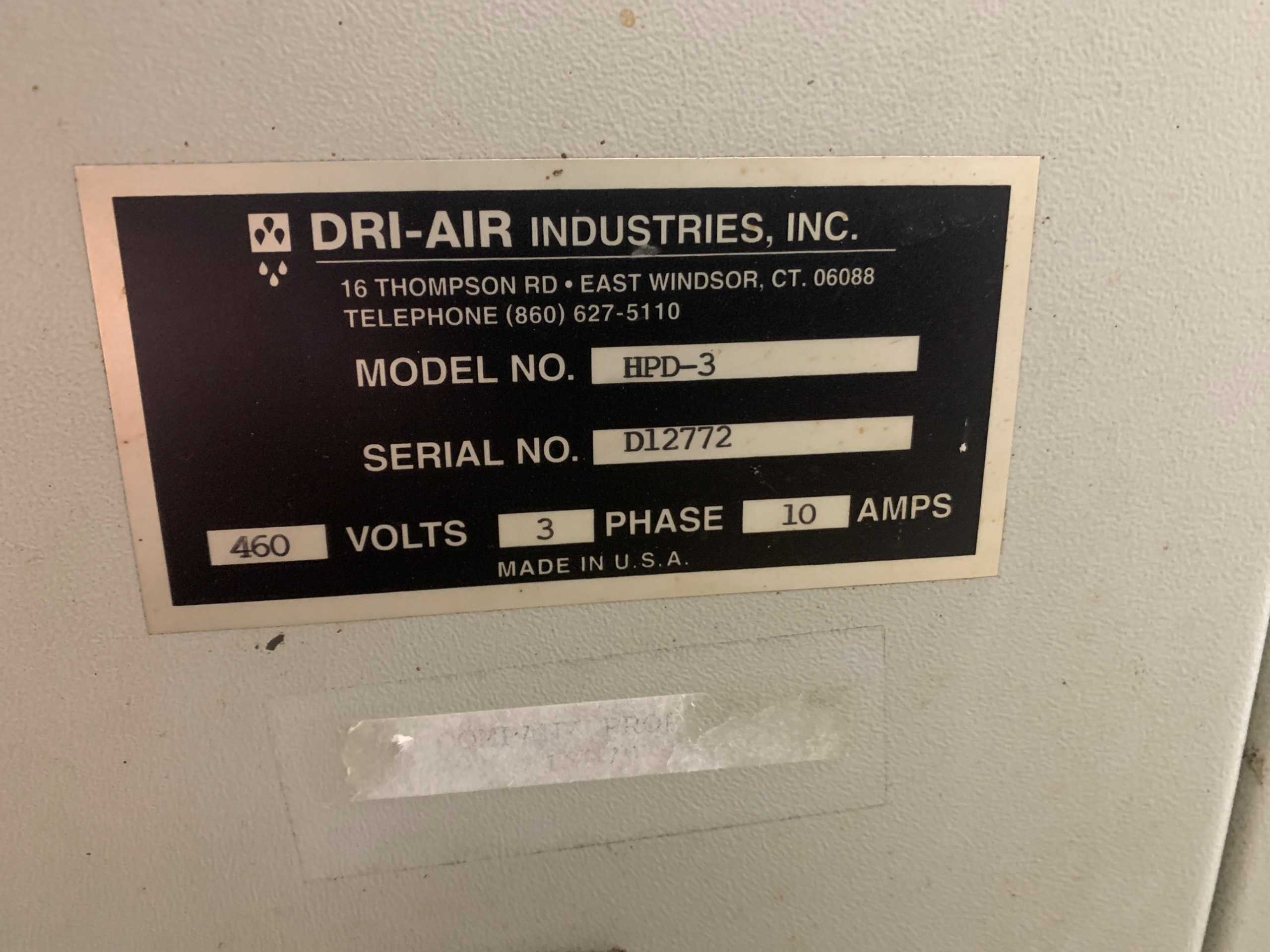 DRI-AIR HPD-3 AIR DRYER - PROCESS EQUIPMENT
