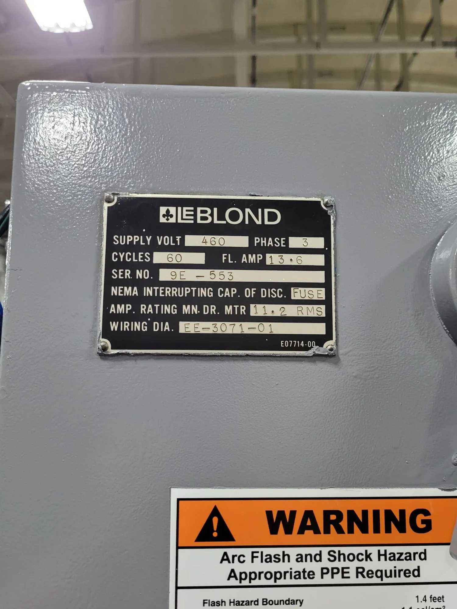 25" X 54" LEBLOND REGAL SERVO SHIFT LATHE, 10 HP, 1600 RPM, SONY DRO, 15" CHUCK - MANUAL LATHES