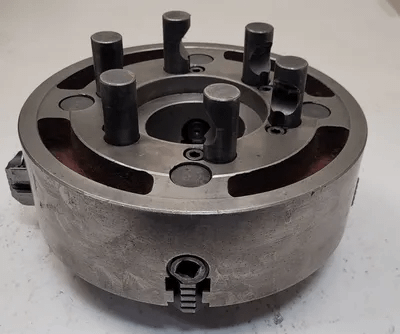 BISON 10" 4-JAW CHUCK WITH D1-6 BACKPLATE - MACHINE TOOLING