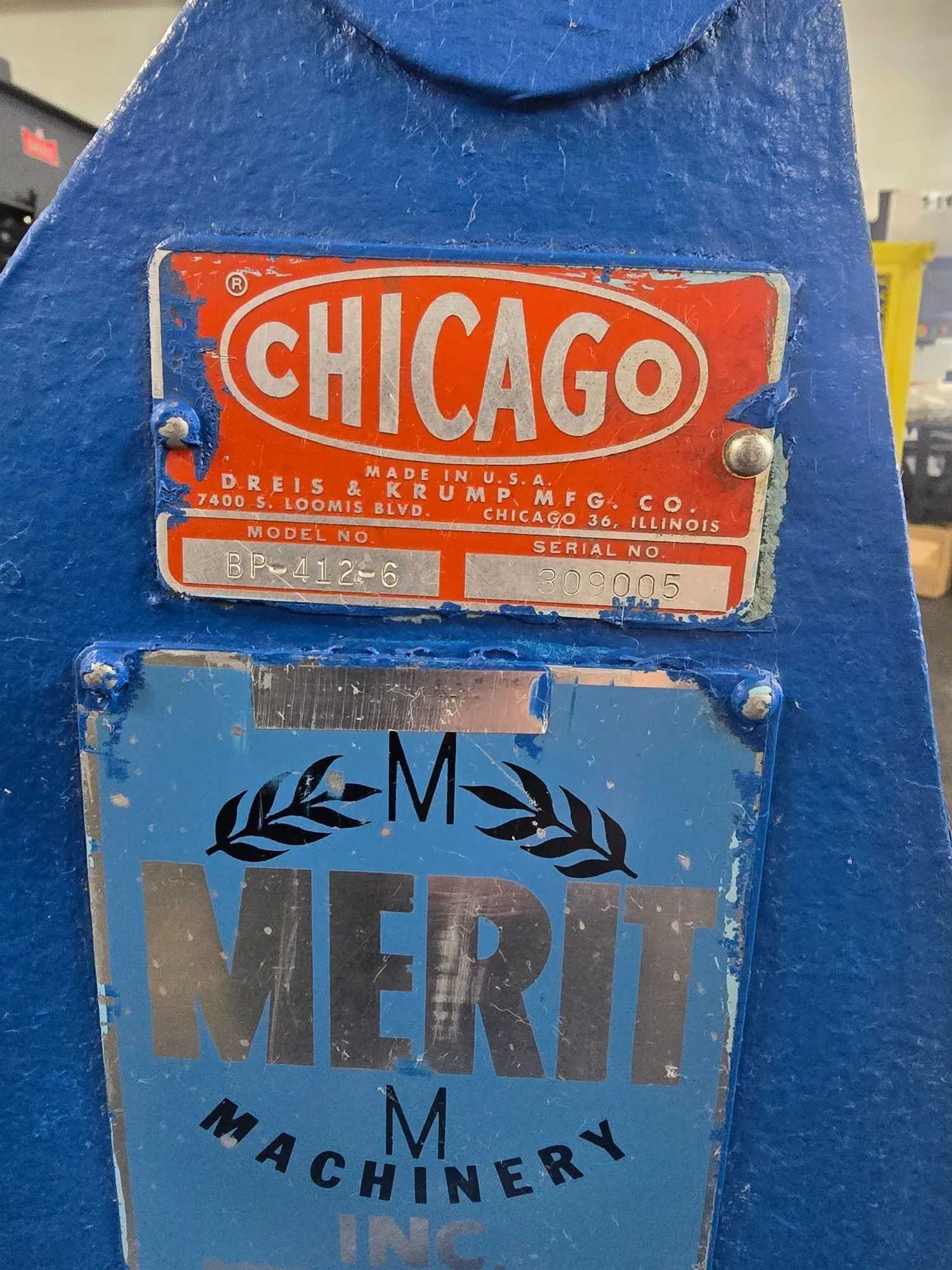 CHICAGO DREIS & KRUMP 48 1/2" X 12 GAUGE BOX AND PAN BRAKE, MODEL BPU 412-6 - BOX & PAN BRAKES