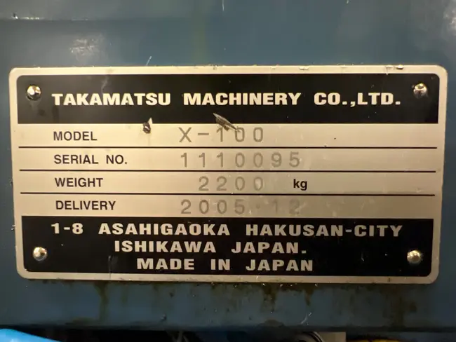 2005 TAKAMATSU X-100 CNC LATHE - undefined