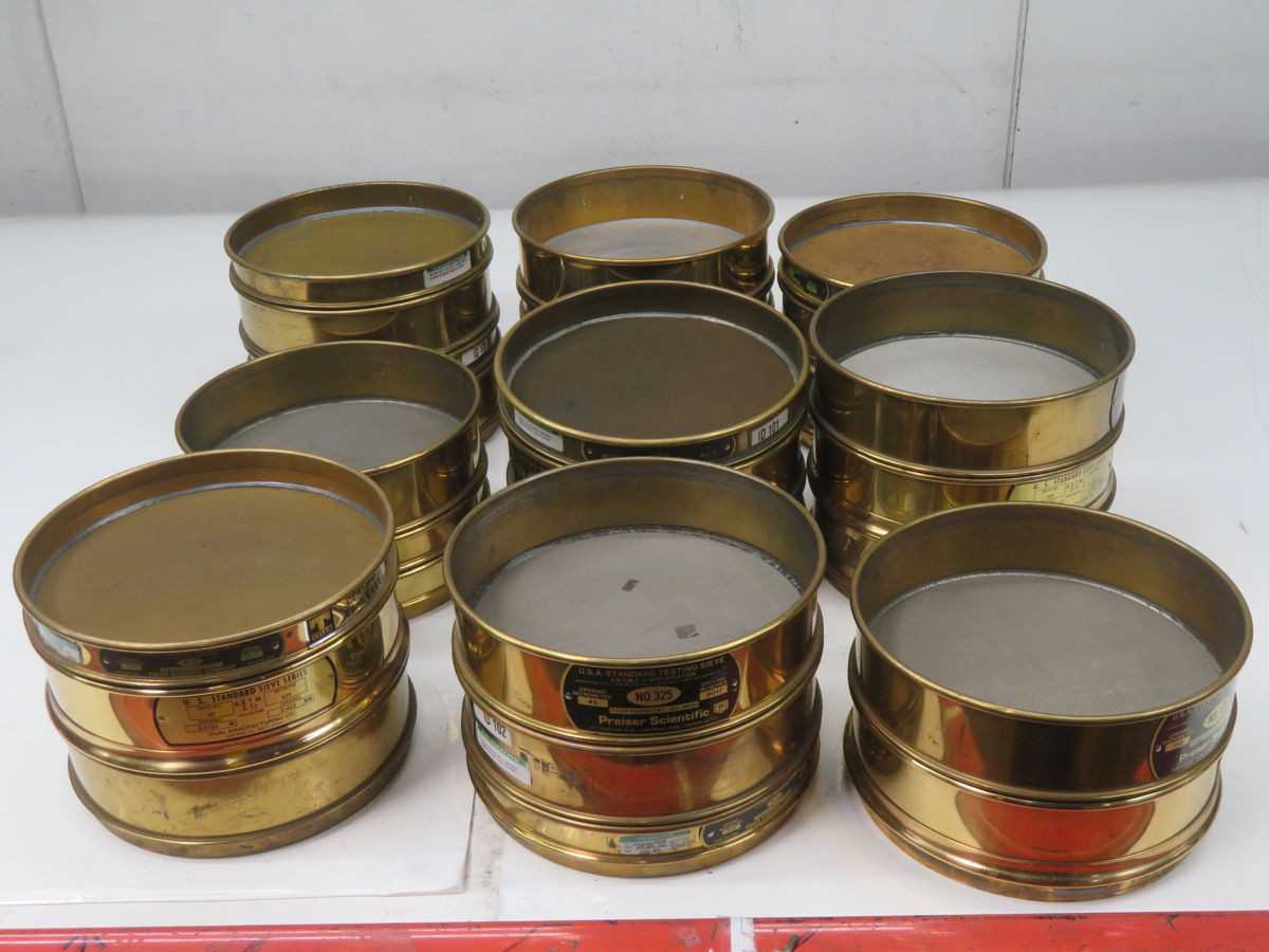 Lot Of 29 U.S. Standard 105 Testing Sieves For Accurate Material Analysis - LAB & SCIENTIFIC