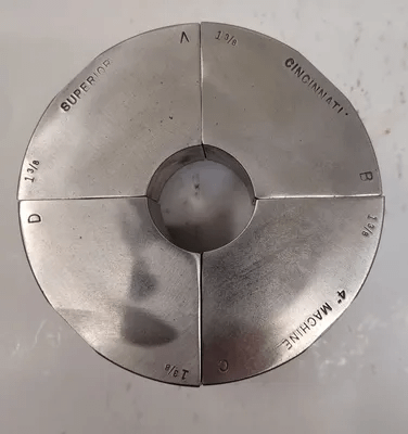 SUPERIOR CINCINNATI 1 3/8" S-STYLE EMERGENCY COLLET PAD, 2" HEIGHT - MACHINE TOOLING
