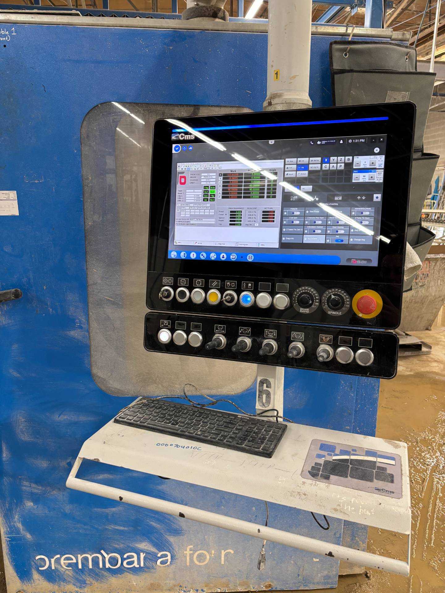 2018 CMS BREMBANA FORMAX JET BRIDGE SAW/WATERJET COMBINATION CNC MACHINE - CNC WATERJET CUTTING TABLE