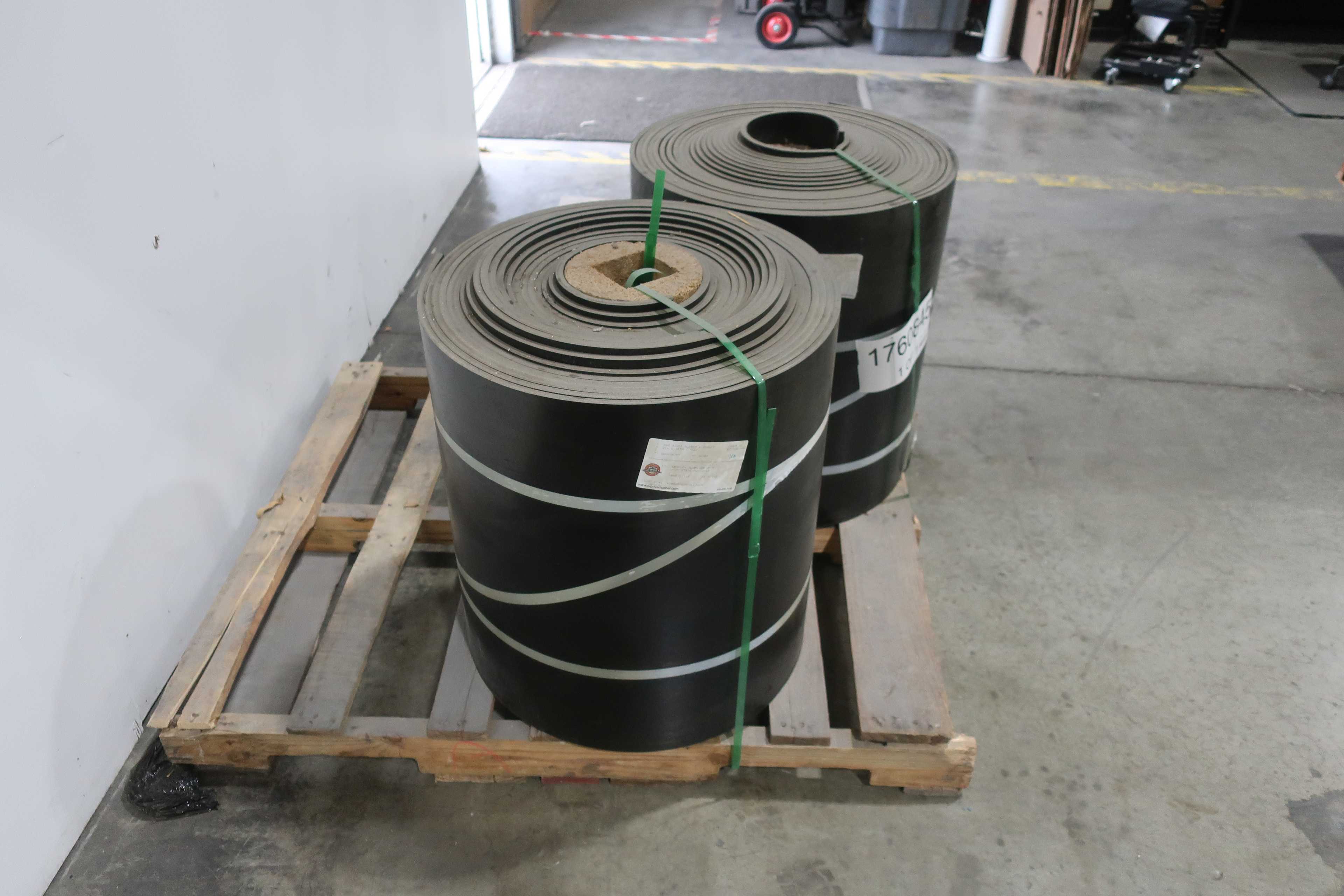SKU 1760845 - LOT OF 2 ROLLS OF 2 PLY 24 IN WIDE CONVEYOR BELTS - CONVEYOR PARTS
