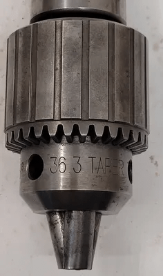 JACOBS 36-3 TAPER BALL BEARING CHUCK W/ 5MT – 3JT SLEEVE - MACHINE TOOLING
