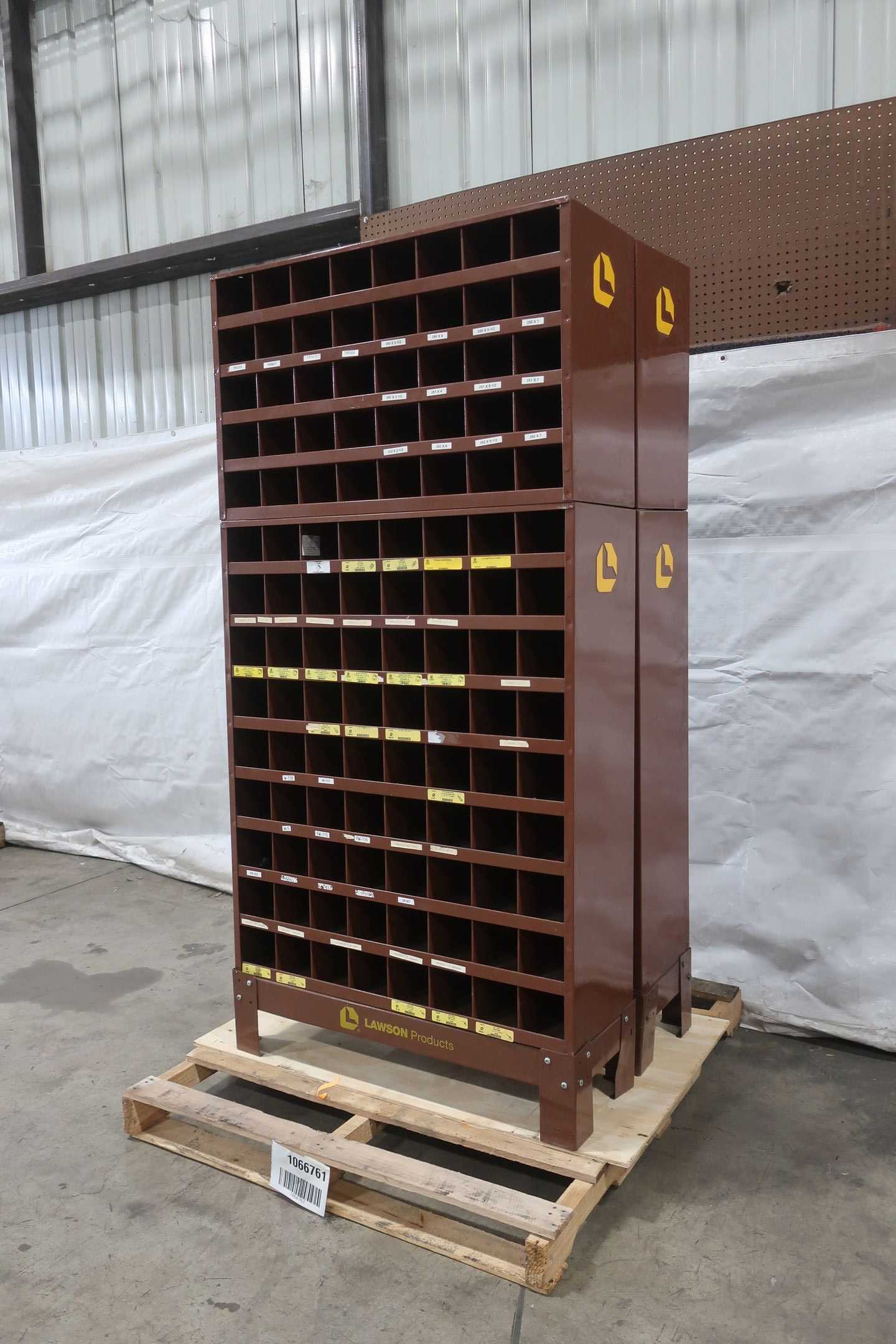 LOT OF 2 LAWSON PIGEONHOLE STORAGE CABINETS
