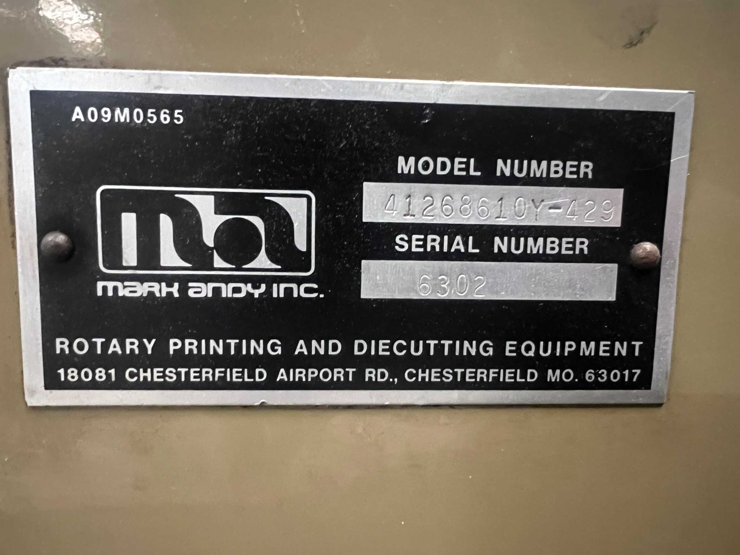 MARK ANDY INC 41268610Y-429 FLEXOGRAPHIC LABEL PRINTING PRESS - PRINTING