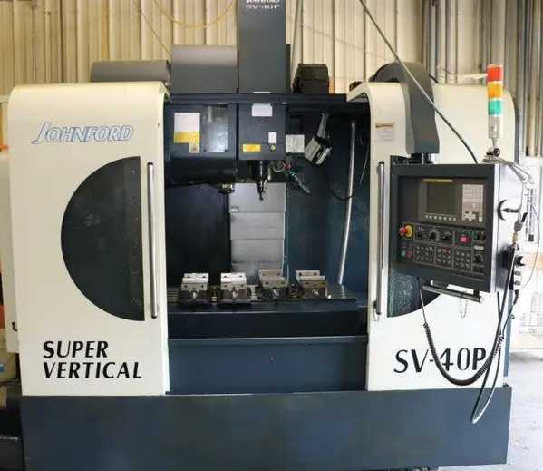 2007 JOHNFORD SV-40P VMC, 4 AXIS, X41/Y20/Z24 IN, 10K RPM, 24 TOOLS, 47X19 TABLE - GANTRY MILLING MACHINES