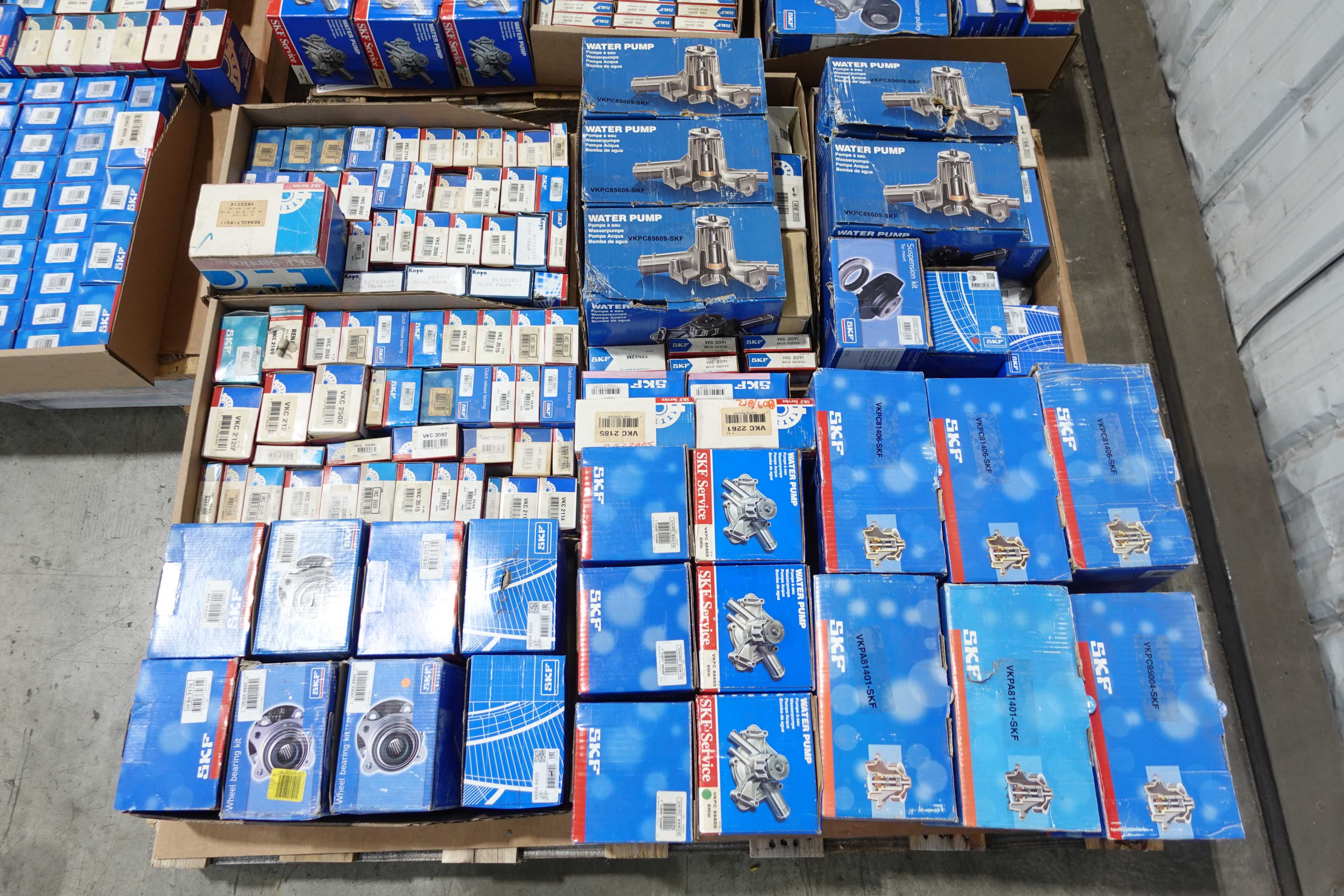 3 PALLETS OF ASSORTED SKF AUTOMOTIVE REPLACEMENT PARTS - MECHANICAL PARTS