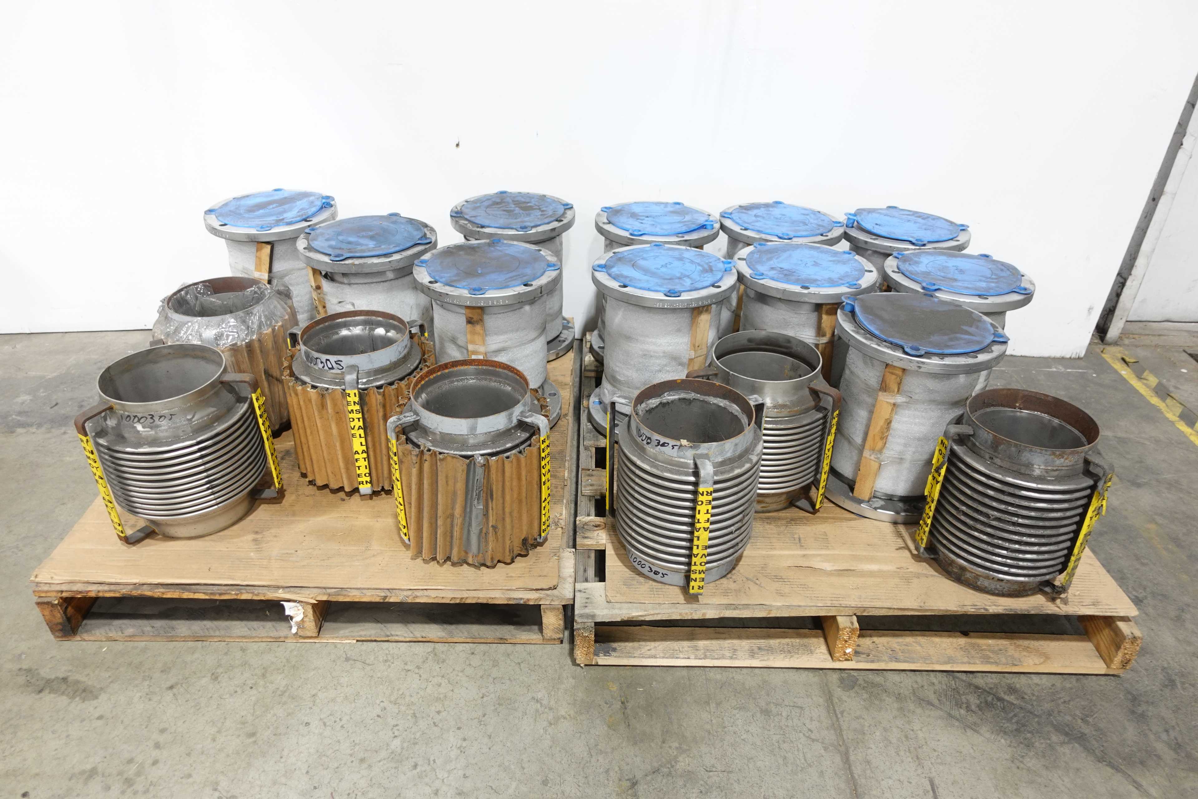 2 PALLETS OF 8" PIPE EXPANSION JOINTS - COUPLINGS, JOINTS, & HUBS