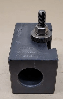 ALORIS DA 55Q MORSE TAPER HOLDER, #5 MORSE TAPER SIZE, H: 3-3/8”, W: 3-1/8”, L: 5-1/2” - MACHINE TOOLING