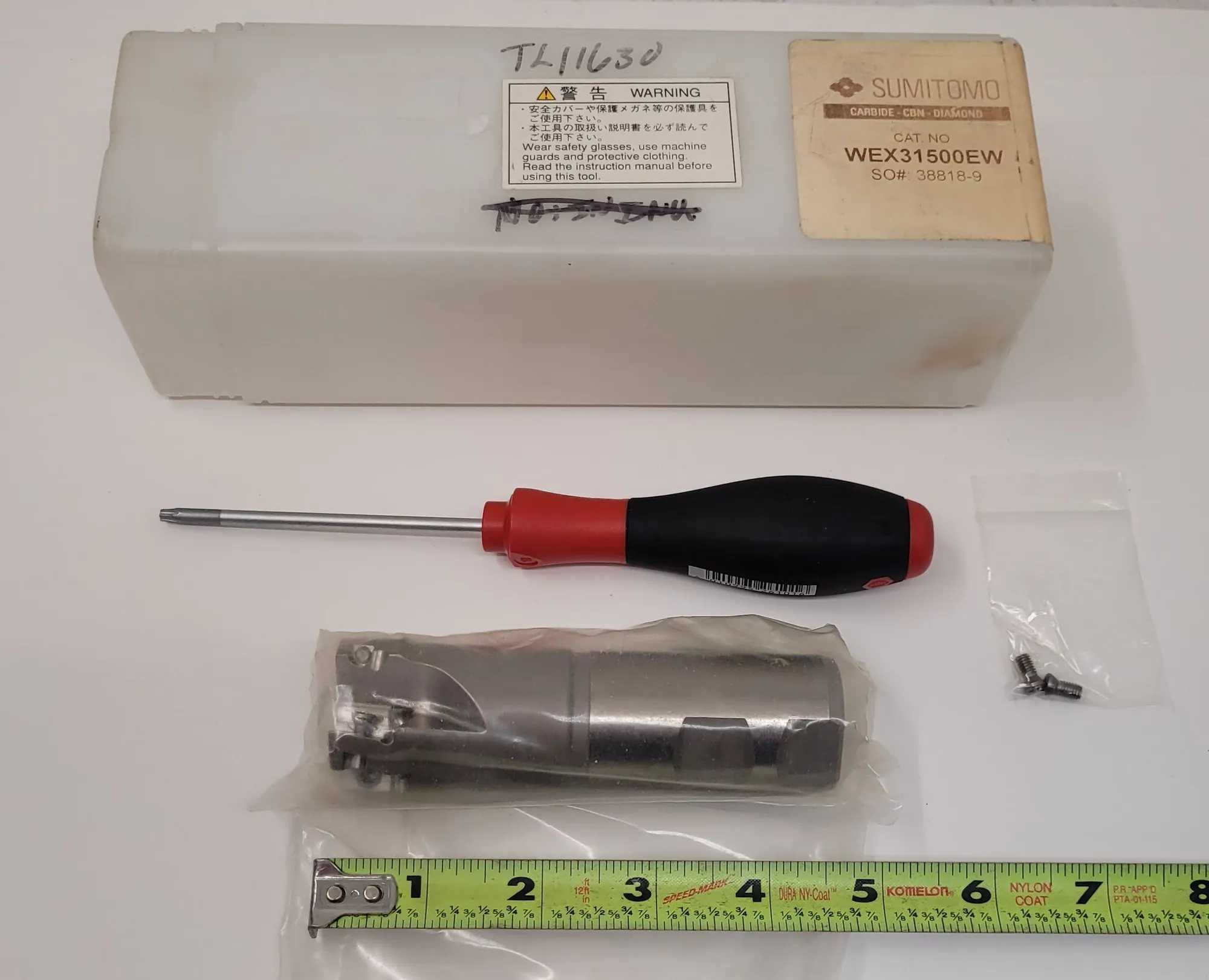 SUMITOMO WEX31500EW 1.5 DIA INDEXABLE MILLING CUTTER - MACHINE TOOLING