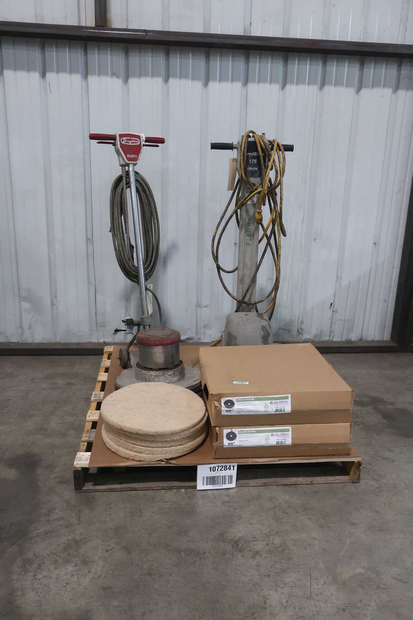 LOT OF 2 FLOOR BUFFERS WITH PADS - FLOOR SCRUBBERS