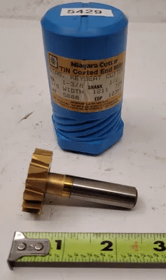 NIAGARA CUTTER STAG. KEYSEAT CUTTER 1-3/8" TIN 3/8" WIDTH .5” SHANK DIA. - MACHINE TOOLING