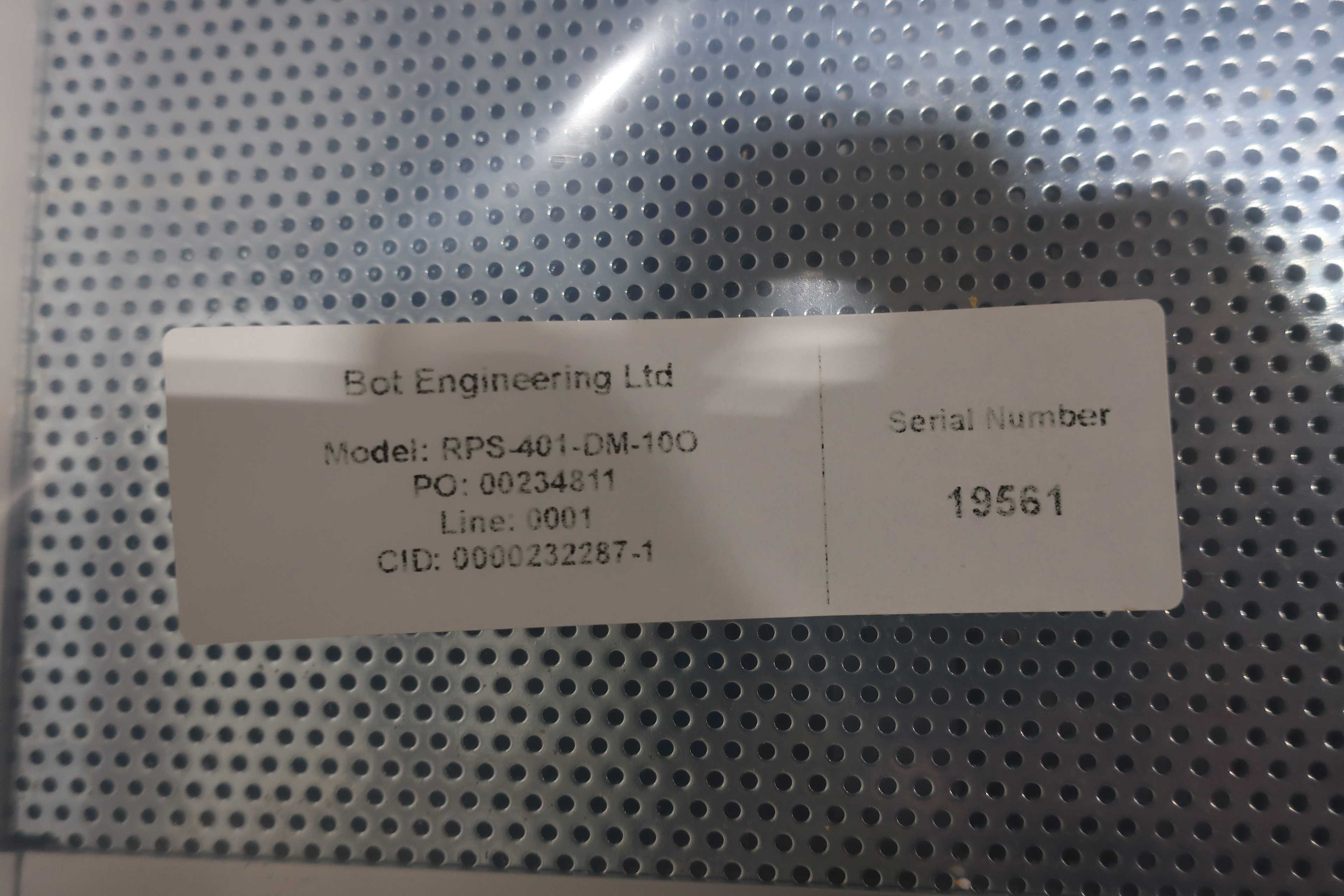SKU 1744713 - LOT OF 6 BOT ENGINEERING RPS-401-DM-10O AC TO DC POWER SUPPLY - POWER SUPPLIES