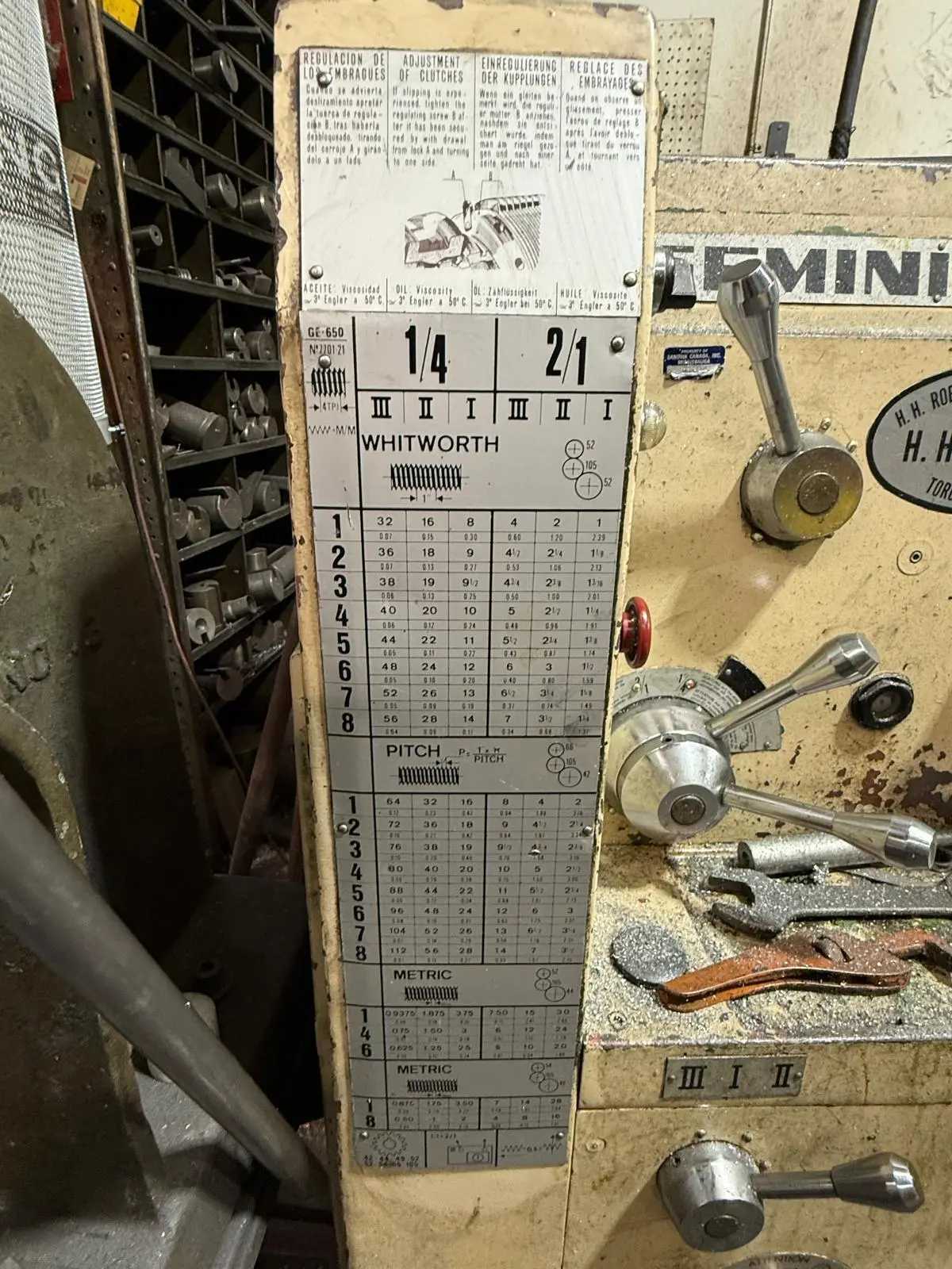 GEMINIS GE-650 MANUAL ENGINE LATHE 27IN SWING 120IN DCC 15HP - MANUAL LATHES