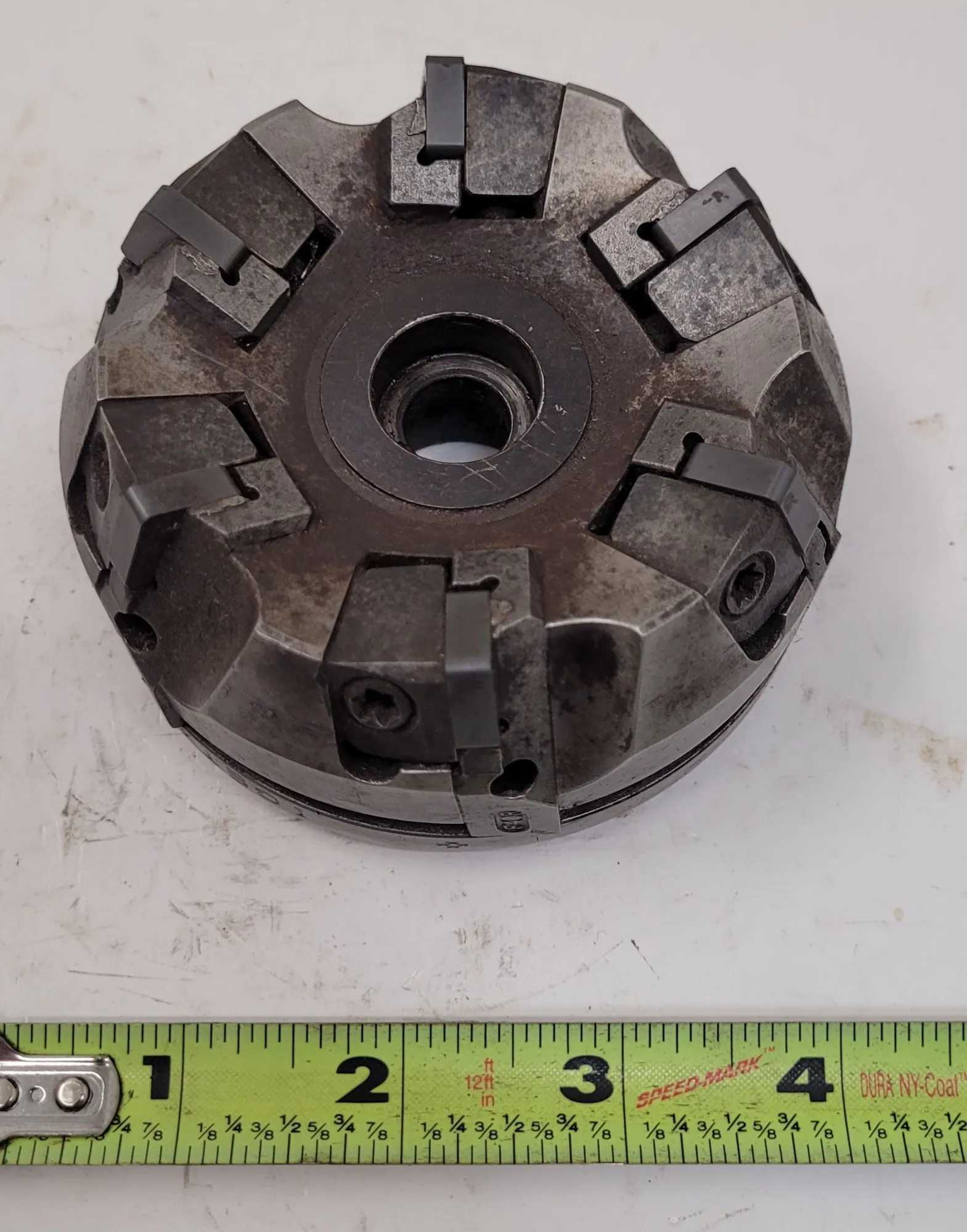 I GET ALLOY DNF80R 808 INDEXABLE INSERT FACE MILL (3.5" CUTTER DIAMETER, 6 INSERT SLOTS) - MACHINE TOOLING